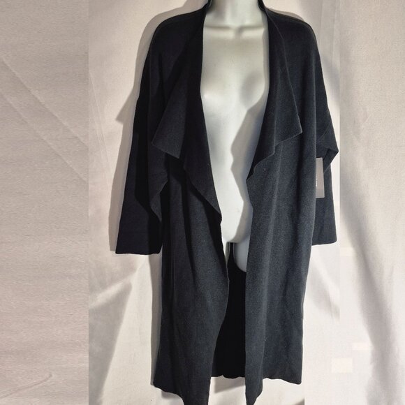 Promesa lovely long Cardigan sweater, 40" long, Dark Bluish Grey, Large. NWT - Picture 3 of 16
